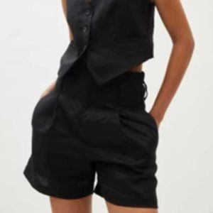 Maria Cher High-waisted Linen Shorts (XS)
